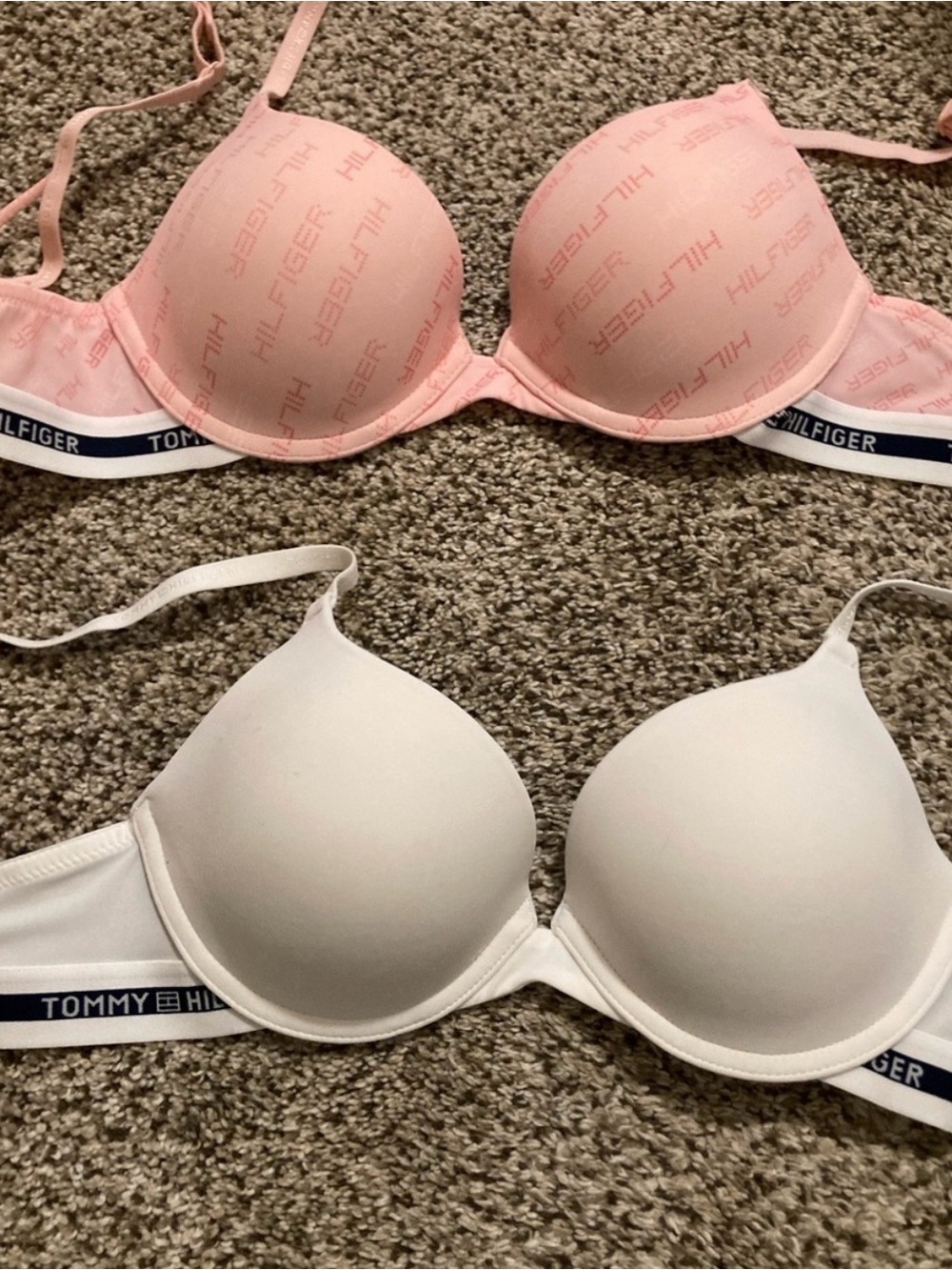 Tommy Hilfiger Pink & White Padded push up  Bras & a Black Steve Madden push up